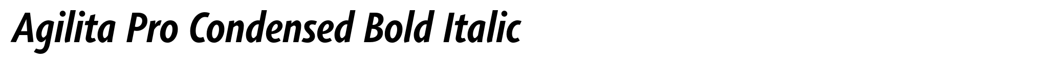 Agilita Pro Condensed Bold Italic image